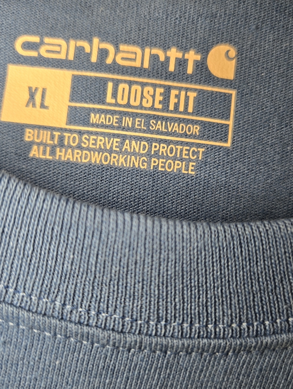 Carhartt Men's K87-H06 Light Blue Workwear Short Sleeve Pocket T-shirt Size XL - Picture 6 of 8